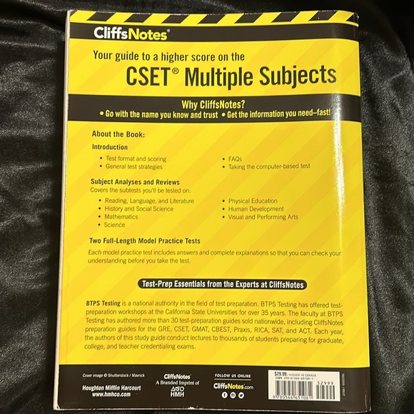 CliffsNotes CSET Multiple Subjects Test Prep Book - Picture 3 of 6